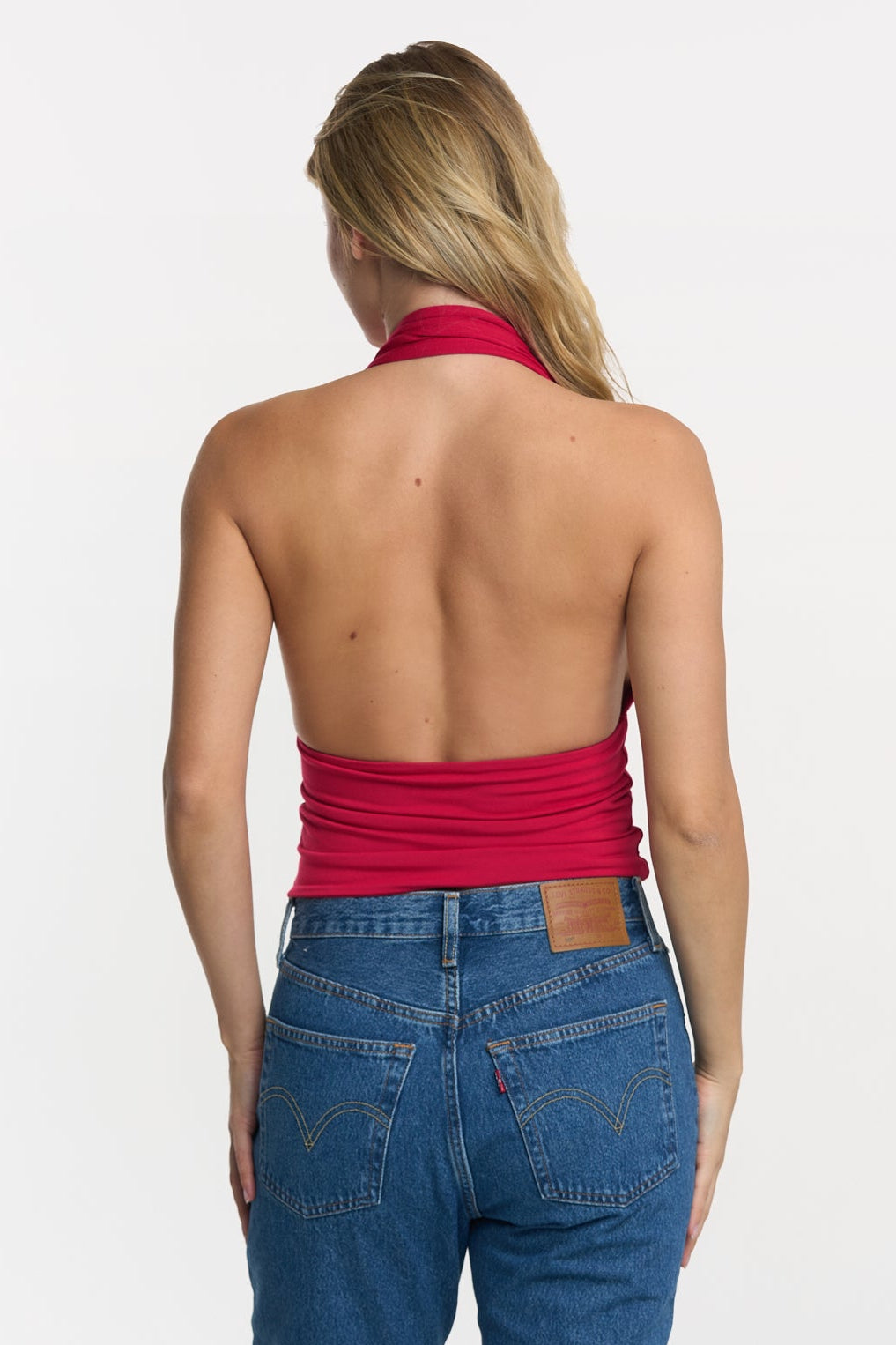 LUCIA HALTER TOP - CHERRY